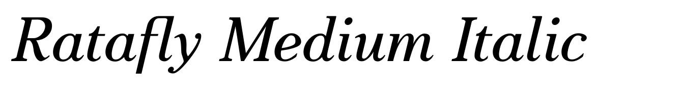 Ratafly Medium Italic